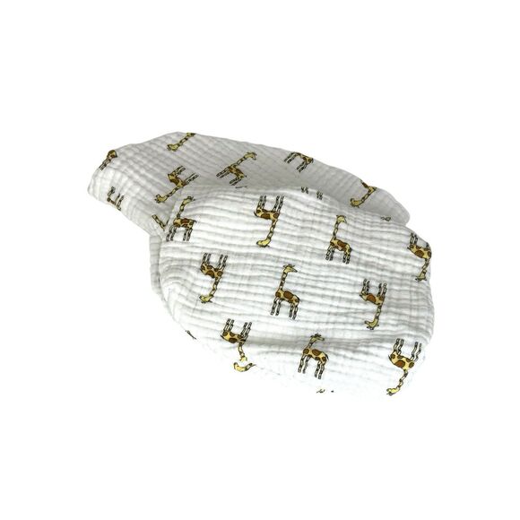 Aden + Anais Set of 2 Adorable‎ Giraffe Baby Changing Pad Covers White Cotton - Picture 1 of 9